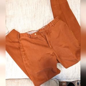 Peter Millar Pima cotton burnt orange chinos 32x32